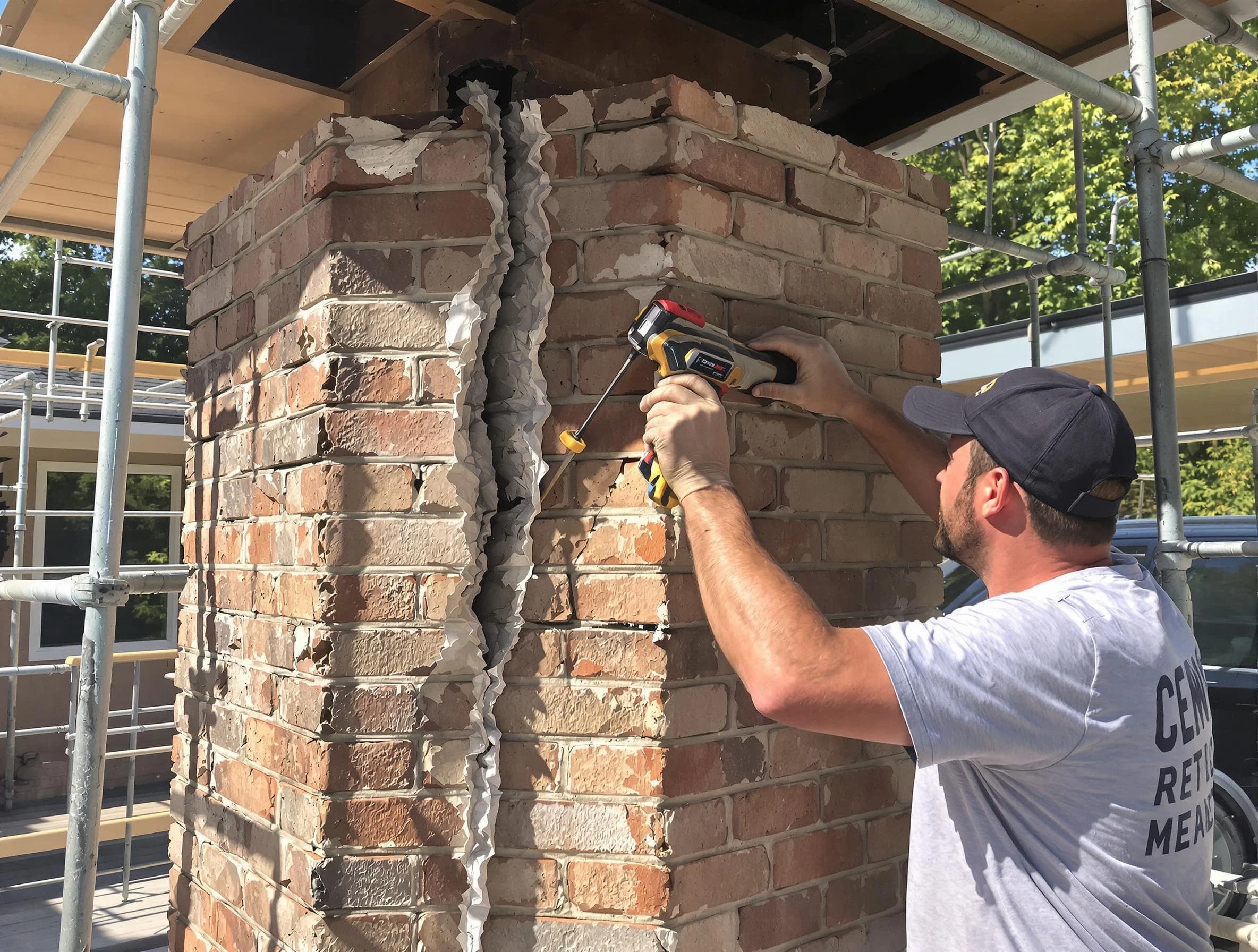 Sun City Chimney Sweep technician performing chimney repair in Sun City, AZ