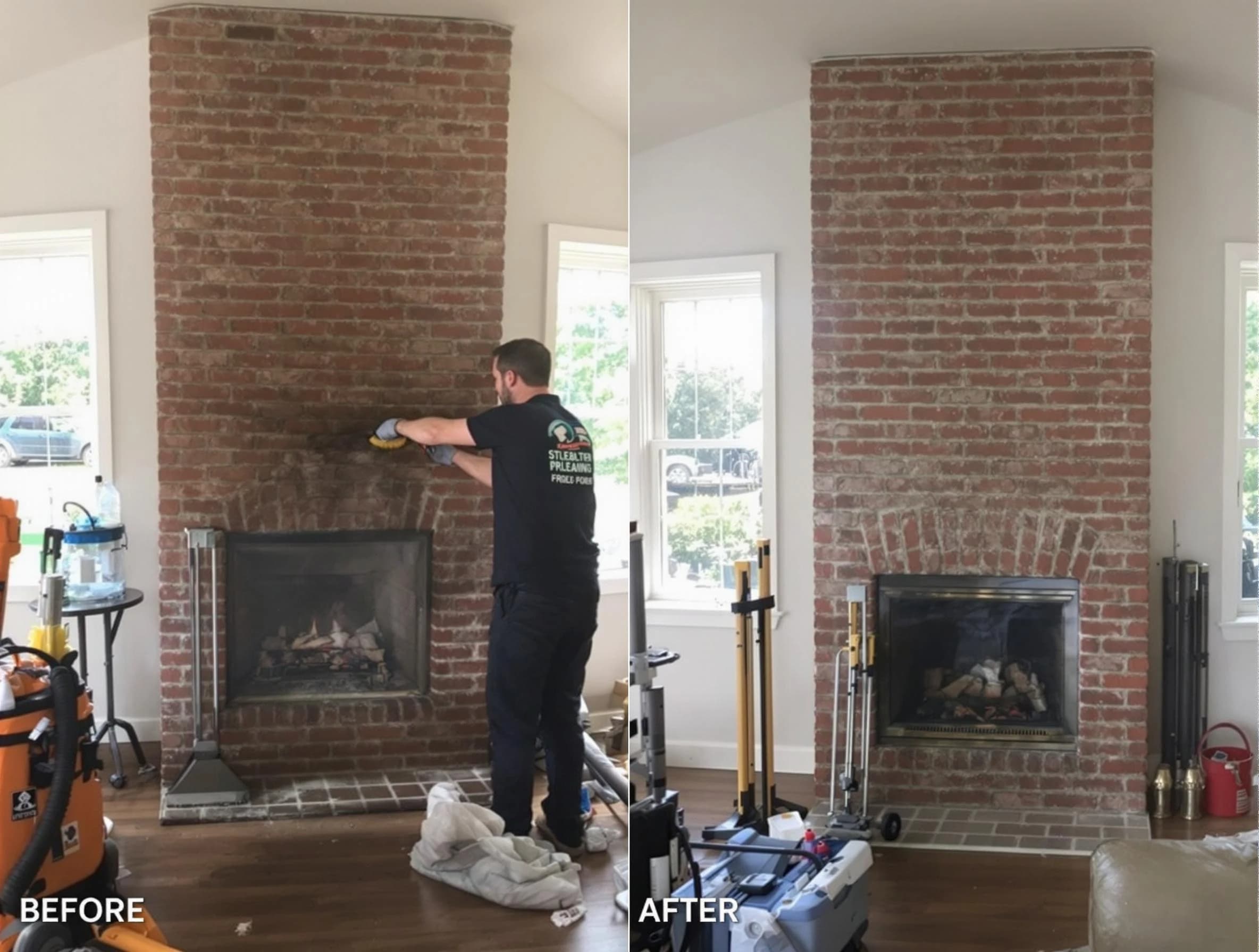 Finished chimney sweeping service by Sun City Chimney Sweep in Sun City, AZ
