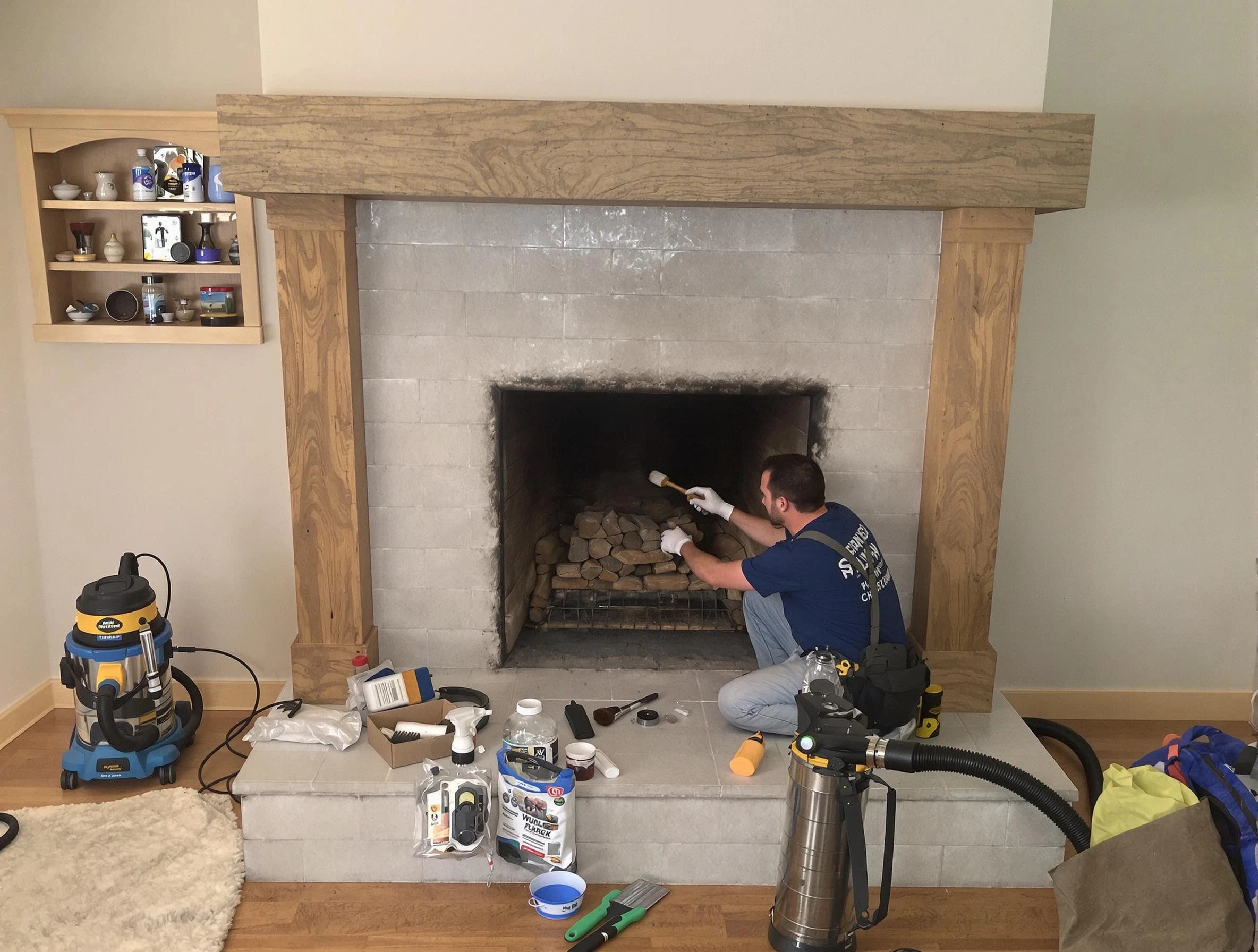 Detailed creosote removal process by Sun City Chimney Sweep in Sun City, AZ