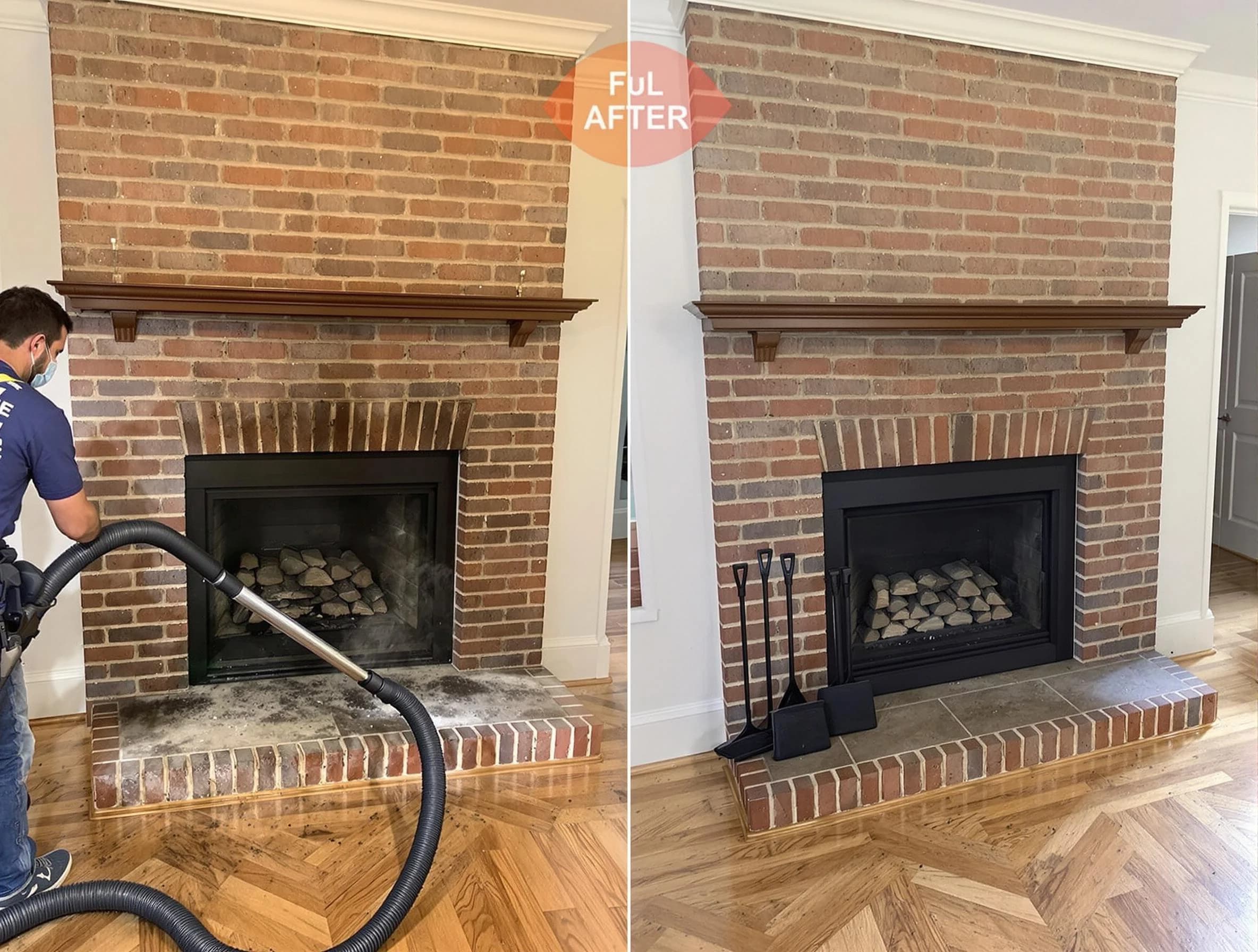 Sun City Chimney Sweep carefully sanitizing a fireplace in Sun City, AZ