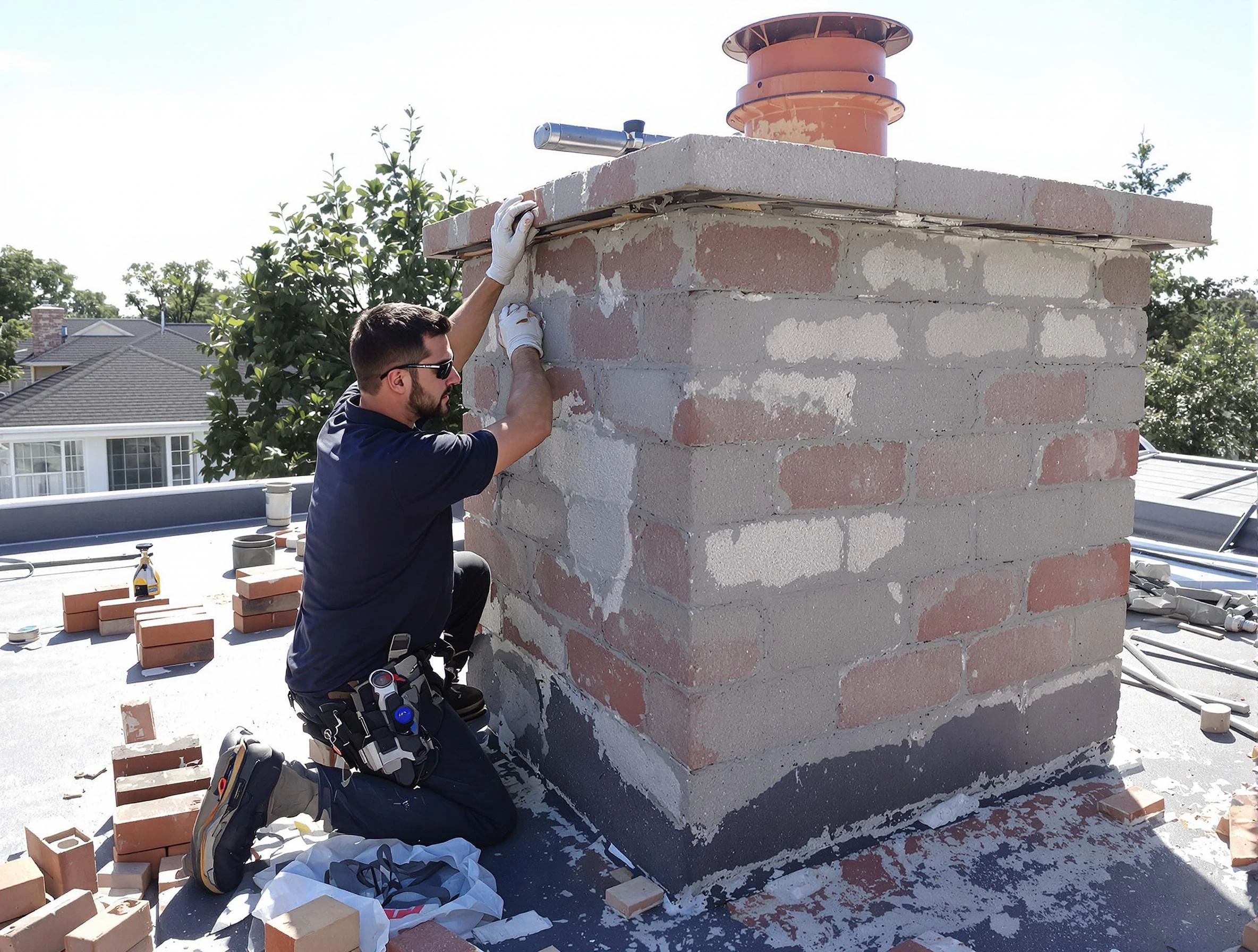 Advanced chimney repair process by Sun City Chimney Sweep in Sun City, AZ