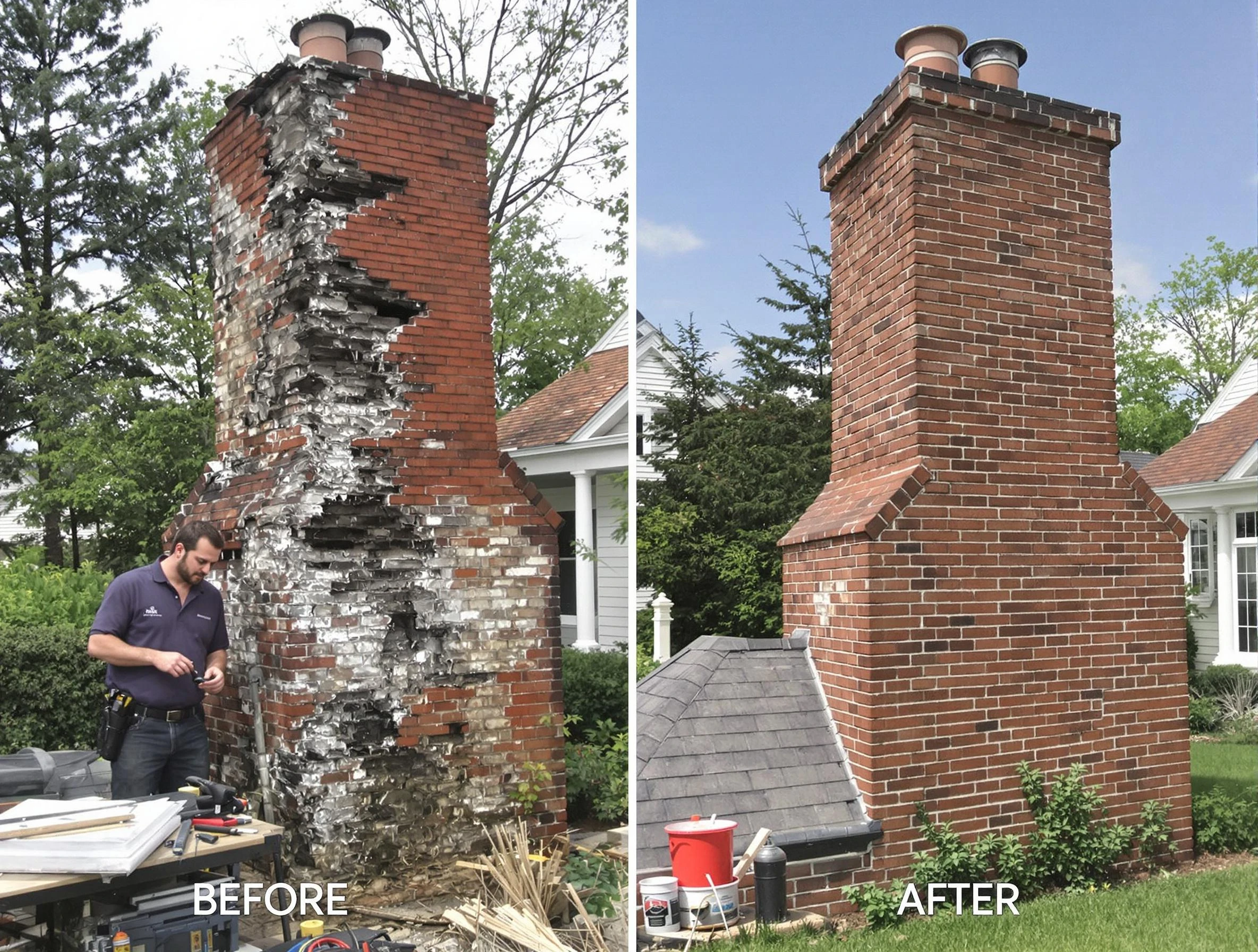Sun City Chimney Sweep performing a full chimney restoration in Sun City, AZ